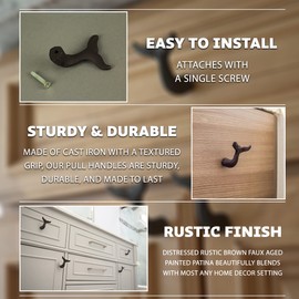 Zeckos Set of 12 Coastal Navy Blue Cast Iron Whale Tail Drawer Pulls or Wall Hooks - Decorative Handles for Furniture, Kitchen Cabinets, and Bathroom, 2.25 Inches Long