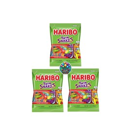 Twin Snakes Gummi Candy - 5oz. (Pack of 3) Share Size Peg Bags Sour flavors in every piece in a NikAn Supplies Bag