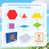 Memory Activities for Seniors, Wooden Pattern Blocks Tiles Matching Puzzle