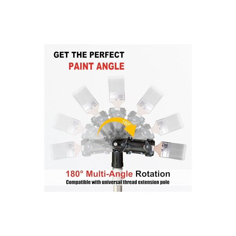 Multi Angle Paint Brush Extender V2, Long Handle Paint Brush,