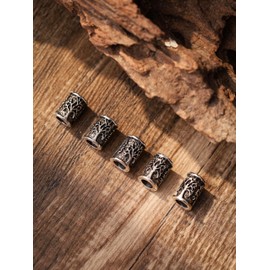 HAQUIL Tree of Life Bead, Yggdrasil Viking Hair Bead, Norse Vikings Runes Hair Beard Beads, Jewelry for Men Women