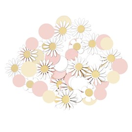 RNSKFG 200 Pieces Of Pink Daisy Confetti, Desktop Decorative Confetti, Decorative Confetti, Paper Flower Decoration, Party Supplies.
