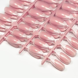 Medium Almond Fingernails White Top Glossy Nails Acrylic Full Cover Fake Nails Art Reusable Fingernails Salons At Home Daily Wear Manicure 10 Rolls/set