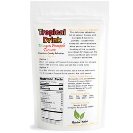 Tropical Drink Mango Pineapple Turmeric Honey Natural Refresher with Marigold Extract 12oz Great for Loaded Tea Bubble Tea