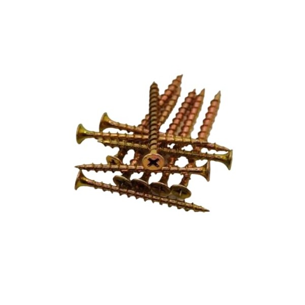 822CY #8 X 2-1/2" Drywall/Deck Screws Yellow Zinc 2,500 Box