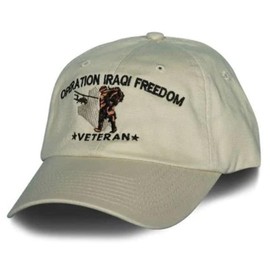 Operation Iraqi Freedom Vet Embroidered Structured Khaki Ball Cap