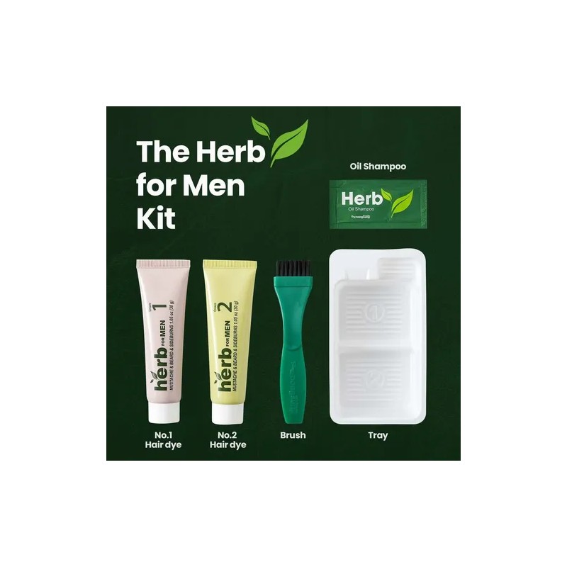 Herb For Men Tinte Para Bigote Y Barba Sin Amoniaco