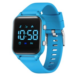 Timever Kids Digital Watches for Boys Girls, Sports Watch with Fitness Tracker, Pedometer, Alarm Clocks, Stopwatch, No App Needed Waterproof Kids Watch, Gift for Teens Student Girls Boys Ages 5-14