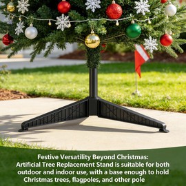 VOSCHOIX Artificial Christmas Tree Stand Replacement, Plastic Christmas Tree Legs Replacement, Foldable Xmas Tree Base Stand Holder for Xmas Trees (19mm Diameter)