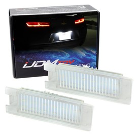 iJDMTOY OEM-Fit 3W Full LED License Plate Light Kit Compatible With 2014-up Chevy Camaro, 2013-15 Chevy Malibu, 2011-up Chevy Volt, 2016-up Chevy Cruze, 18-SMD Xenon White LED & Can-bus Error Free