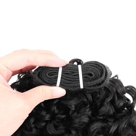 Blisshair Sew In Hair Extensions Real Human Hair Water Wave 14 Inch Weft Hair Extensions Full Head Double Weft Hair Single Bundle for Women 100 Grams Natural Color (Water Wave, 14inch)