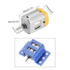 uxcell 130/180 DC Motor 3V 22000RPM, Motor Mounting Bracket Holder 5 Set for DIY