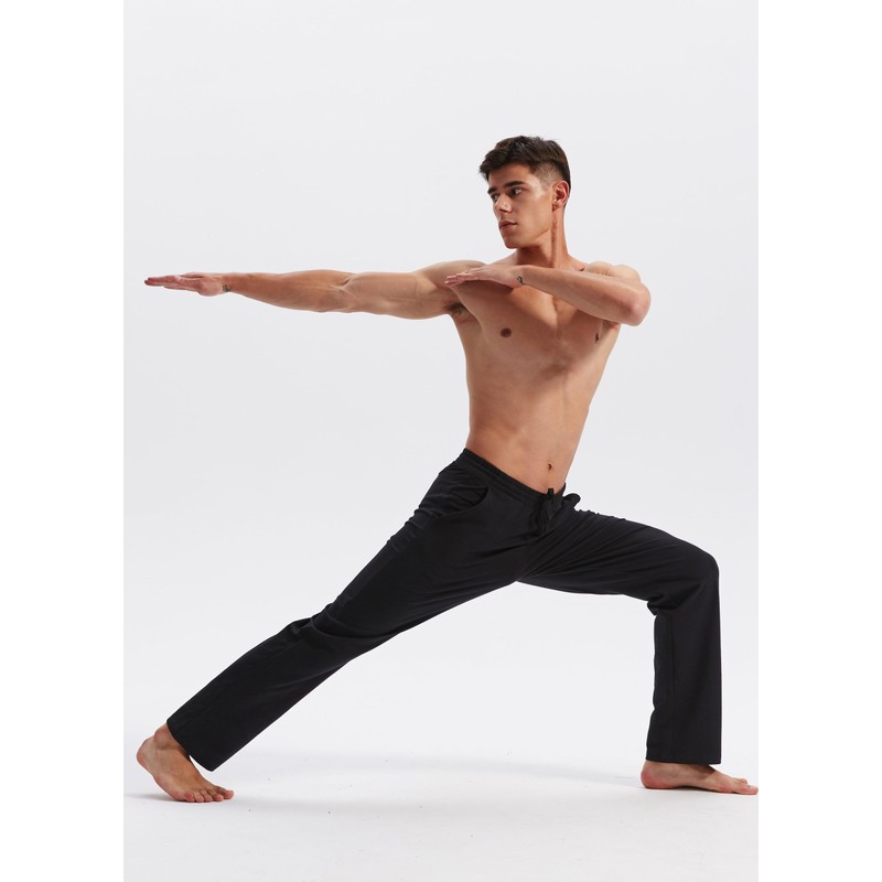 Willit Men's Cotton Yoga Sweatpants Athletic Pants Open Bottom Exercise