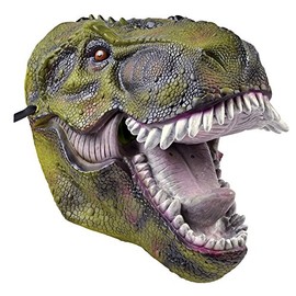 Bristol Novelty BM506 Dinosaur PVC Adult Mask, Unisex, One Size