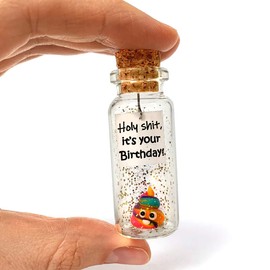 Kseniya Revta It's Your Birthday! - Funny Message in a Bottle Gifts for Her or Him, Unique and Classy Gift Idea for Men and Women (Cute Decorative Bottle, Rainbow Poop - Birthday Edition)