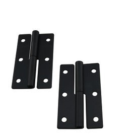 HSCGIN 2PCS Stainless Steel Sliding Detachable Hinges 2.5 inches with Left Side Screws Non Groove Disassembly Furniture Hardware for Doors Windows Cabinets Shoe Cabinets Boxes Wardrobes Black