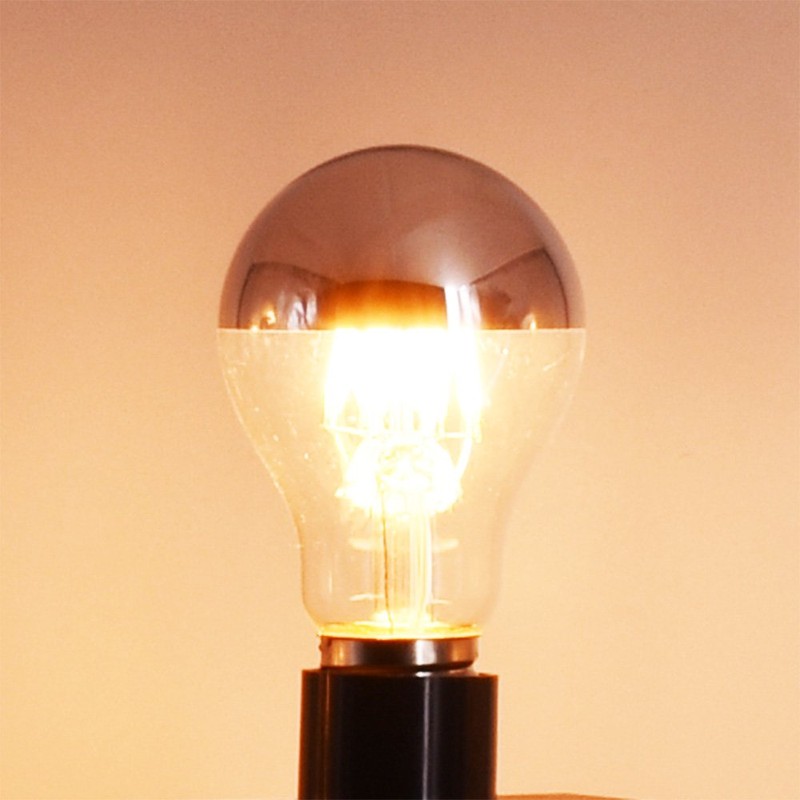 Bulbright Half Chrome LED Filament Bulb A19 8W LED Light