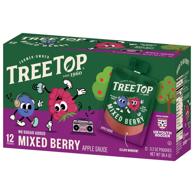 Tree Top Applesauce Pouches (3.2 Ounce (Pack of 12), Mixed