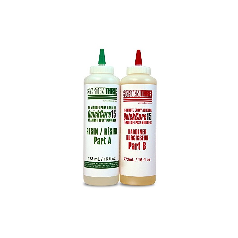 System Three Quick Cure 15 Epoxy Adhesive, 1 Qt Kit