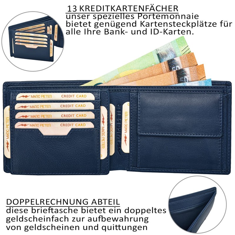 Marc Peter® Oslo Men's Leather Wallet with RFID Protection I