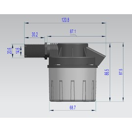 Large Water Tank Diaphragm Valve, Automatic Water Level Control valve Plus Inside Type, Float Valve Uesd for Tank, Solar Energy, Auto Pot, Aquarium (1/2" GV15)