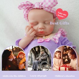 Silicone Reborn Baby Dolls Full Body 12 Inch 1:1 Lifelike Newborn Baby dolls Non Vinyl Realistic Baby doll Washable Silicone Babies Sleeping Reborn baby Interactive Baby doll with Accessories(Ivory)