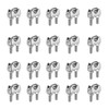 sourcing map 20 Pcs M4 Stainless Steel Wire Rope Clip