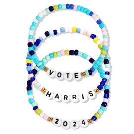 Ascona Kamala Harris 2024 Bracelets Merch Kamala Harris Merchandise President Vote Campaign Bracelet for Women Men (Style A)