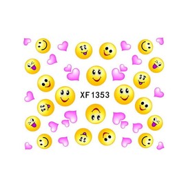 Generic Heart Arrow of Love Lips Bear Valentine Day Water Transfer Nail Sticker Xf1353 Nail Wraps Art Stickers Manicure Supplies for Women for Home Nails Full Long Lasting Easy Apply and Remove