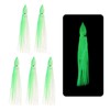 YELARXI Fishing Squid Skirts Glow Soft Plastic Trolling Lures, 12cm/5
