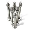 (4 Sets) 3/8-16x5 Stainless Steel Hex Head Screws Bolts, Nuts,