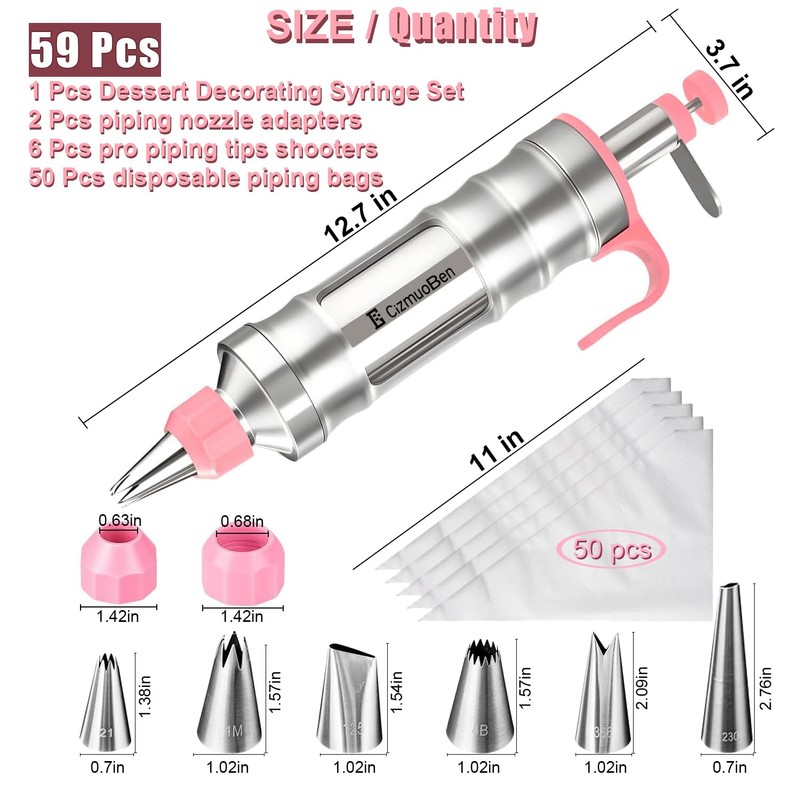 Dessert Decorating Syringe Set, Frosting Piping Kit icing piping kit