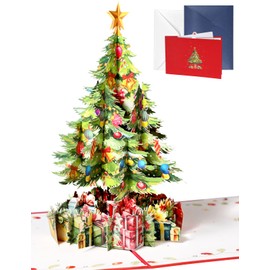 JMHACHY 3D Pop Up Christmas Cards - Funny Merry Xmas Tree Greeting Cards with Envelopes, Holiday Festive Themed Gift Cards Design
