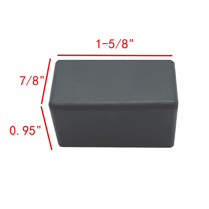 10 Pack Strut Channel Cap, 1-5/8" x 7/8" Plastic Black
