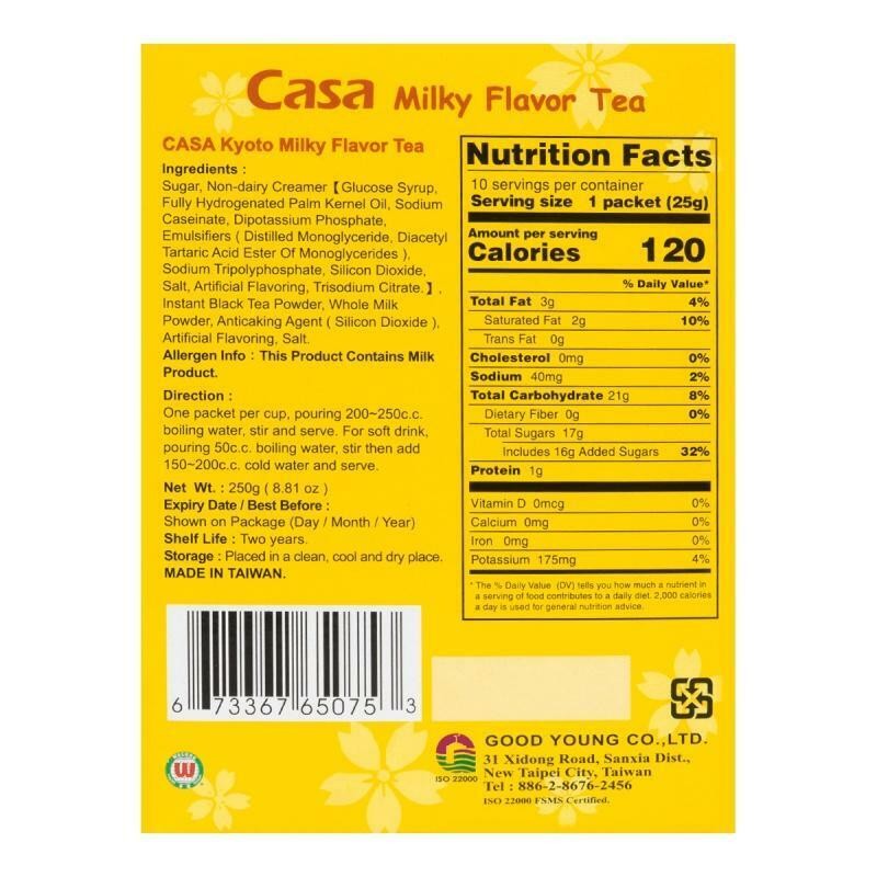 CASA KYOTO INSTANT MILKY FLAVOR TEA (10 BAGS INSIDE)