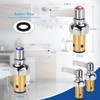 TNROTED Hot and Cold Side Handle Stem Assembly, Brass Spindle