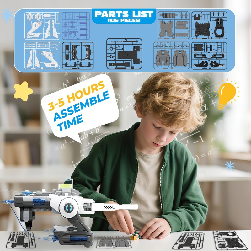 SMIESSKIDDO Robotic Mechanical Hand STEM Toy for Kids 8 9