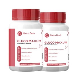 nutradash (2 Pack) Gluco Maxum, Gluco Maxum Pills, Gluco Maxum Capsules, Gluco Maxum Supplement