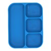 Baby Silicone Divided Food Plate with Lid Drop Resistant Suction