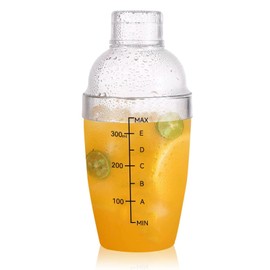 350ml Bubble Tea Shaker, Clear Plastic Cocktail Shaker, Ice Shaker, Cup, Drink Mixer, Mixing Cup, Boba Cup with Scale for Home, Bartender Boba Tea Shop