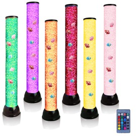Lightahead Extra Large 32 Inches LED Fantasy Bubble Fish Tube Fake Aquarium with 7 Color Light Effects. The Ultimate Sensory Lamp.