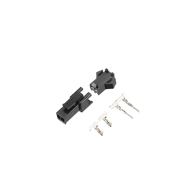sourcing map JST-SM Female Connector Housing Crimp Connector 2 Pin
