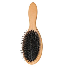 NOLITOY Pig Bristle Solid Wood Comb Women Massage Brush Hairbrush Boar Bristle Hair Brush Combs for Women Massage Female Comb Bristle Comb Women's Wooden Paddle