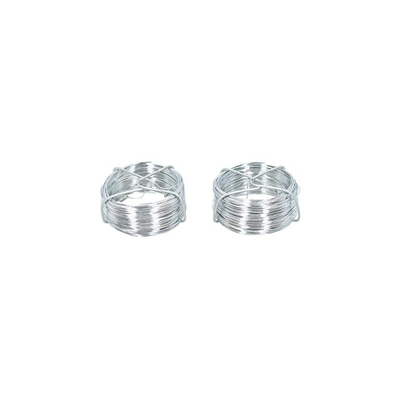 Galvanised Wire Roll Hanging Pictures Garden Wire 2pc Set 80