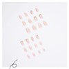 SINLOV 24 Pieces False Nails Shiny Ballerina False Nails False