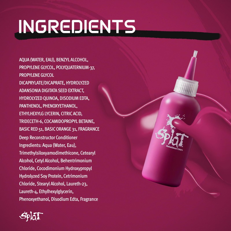 Splat Midnight Magenta Semi Permanent Hair Dye Kit, 1 Application,