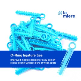 1040 Power Sticks Ligature Ties Orthodontic Ligature O-Ties, Elastic Ligature Bands, Elastic ties O-Rings Elastic Bands for Braces 26 ties on each stick (Neon Cyan)