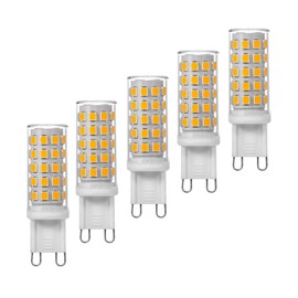 G9 LED Bulb 5W, 60W G9 Halogen Bulb Equivalent,G9 Bi Pin Base Light Bulbs for Chandelier Home Lighting Non-Dimmable T4 Chandelier Lighting No-Flicker Light Bulb 100V-265V (5, Natural White 4000K)