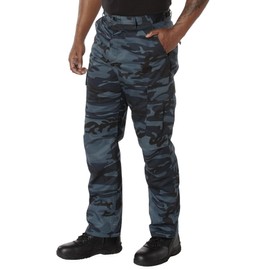Rothco Color Camo Tactical BDU Pants - Rugged Outdoor Hiking Cargos Uniform Pant (US, Alpha, 3X-Large, Regular, Regular, Midnight Blue Camo)