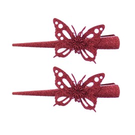 Zac's Alter Ego Pair of Glitter Butterfly Motif Long Beak/Concord Hair Clips